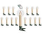 FHS LED Kerzen Weihnachtsbaum kabellos 15er Set creme (35659)