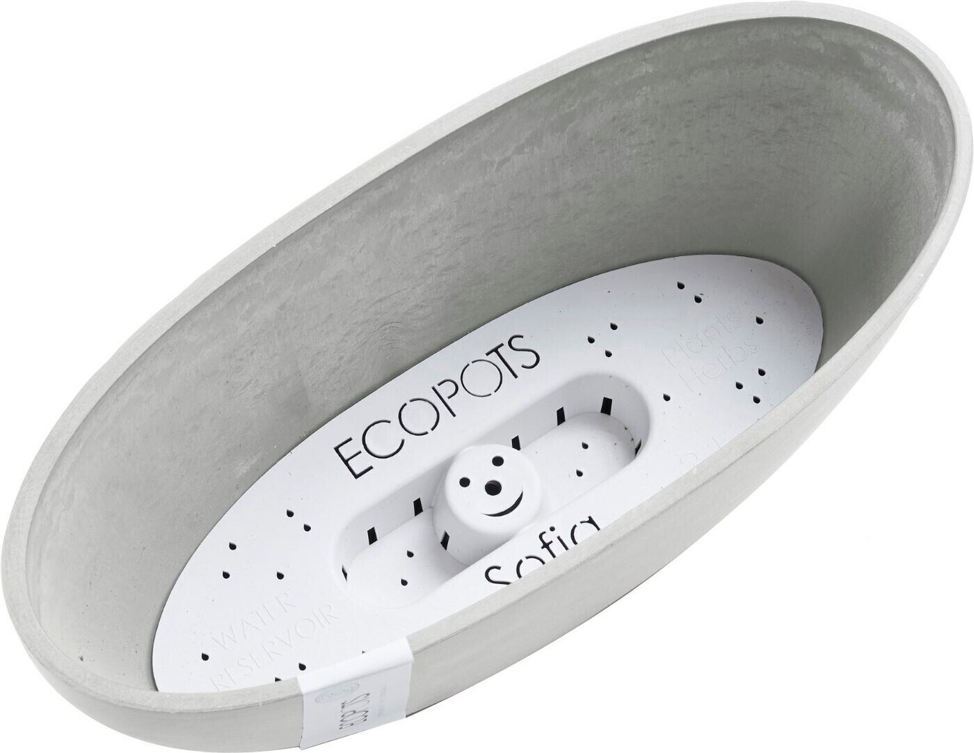 17,99 € | Ecopots Sofia 13x13x13,5 cm Preisvergleich bei ab weiß/grau BxTxH: