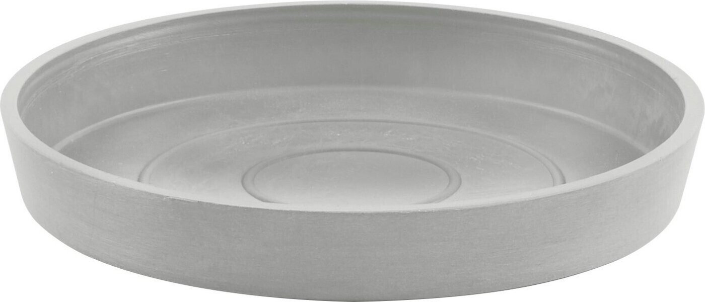 Ecopots Round Saucer weiß/grau € BxTxH: cm 15x15x2,5 Preisvergleich ab bei 3,99 