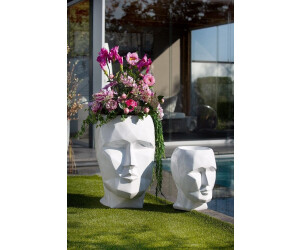 Großes Frida-Kopf-Pflanzgefäß Aus Zement – Künstlerische Deko Für Sukkulenten & Blumen (25,4 Cm Hoch)