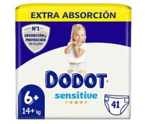 Dodot Sensitive Extra Absorción talla 6+ (+14 kg) 41 uds. desde 24,20 €