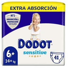 Pañal 14 kg+ Talla 6 Extra DODOT Activity, paquete 44 uds.