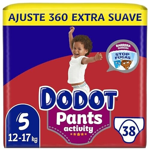 Dodot Activity Pants Extra Suave talla 5 (12-17 kg) 38 uds. desde 20,40 €