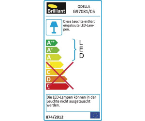 Brilliant LED Panel Odella 37W ab € bei weiß 3700lm Preisvergleich in 79,95 Weiß 
