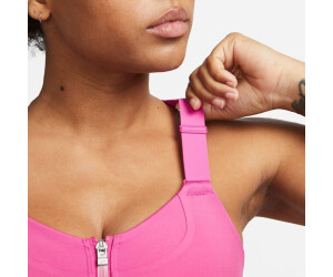 Nike Alpha High Support Padded Zip Front Sports Bra Women Medium Pink A-B  DD0436 
