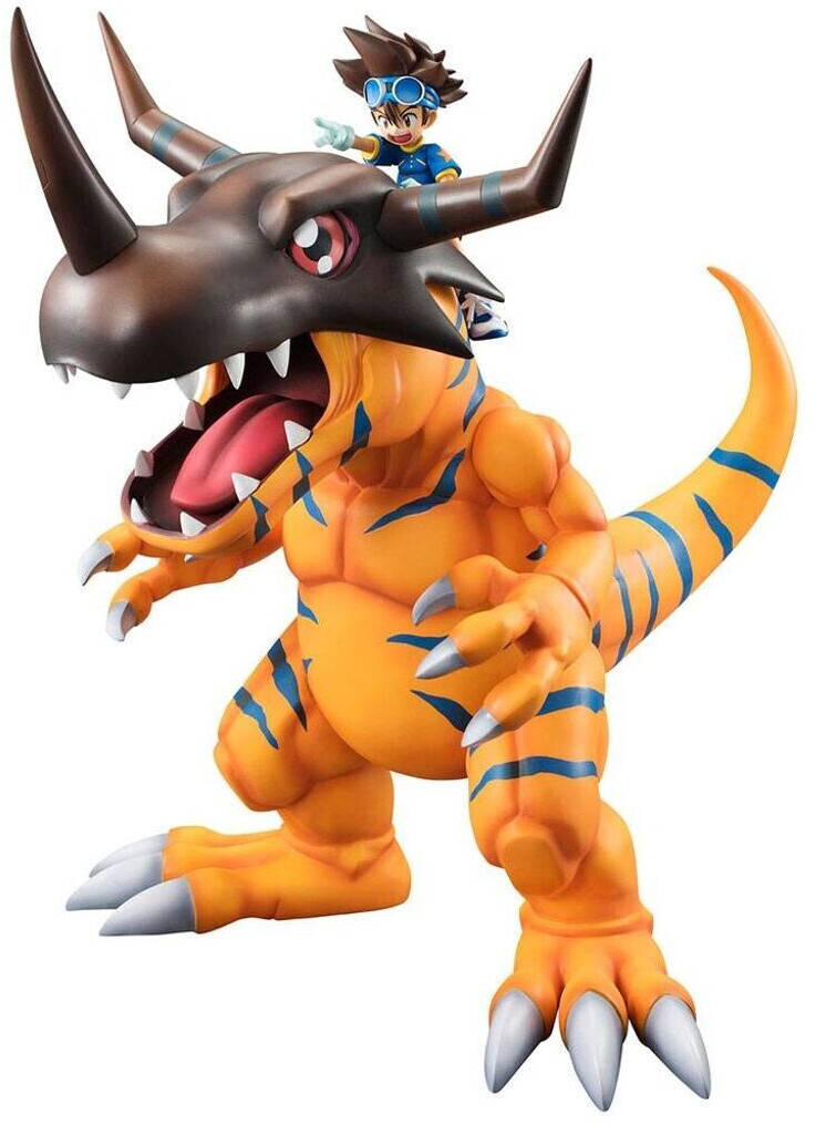 MegaHouse Digimon Adventure G.E.M. Serie PVC Statue Greymon & Tai 25 cm