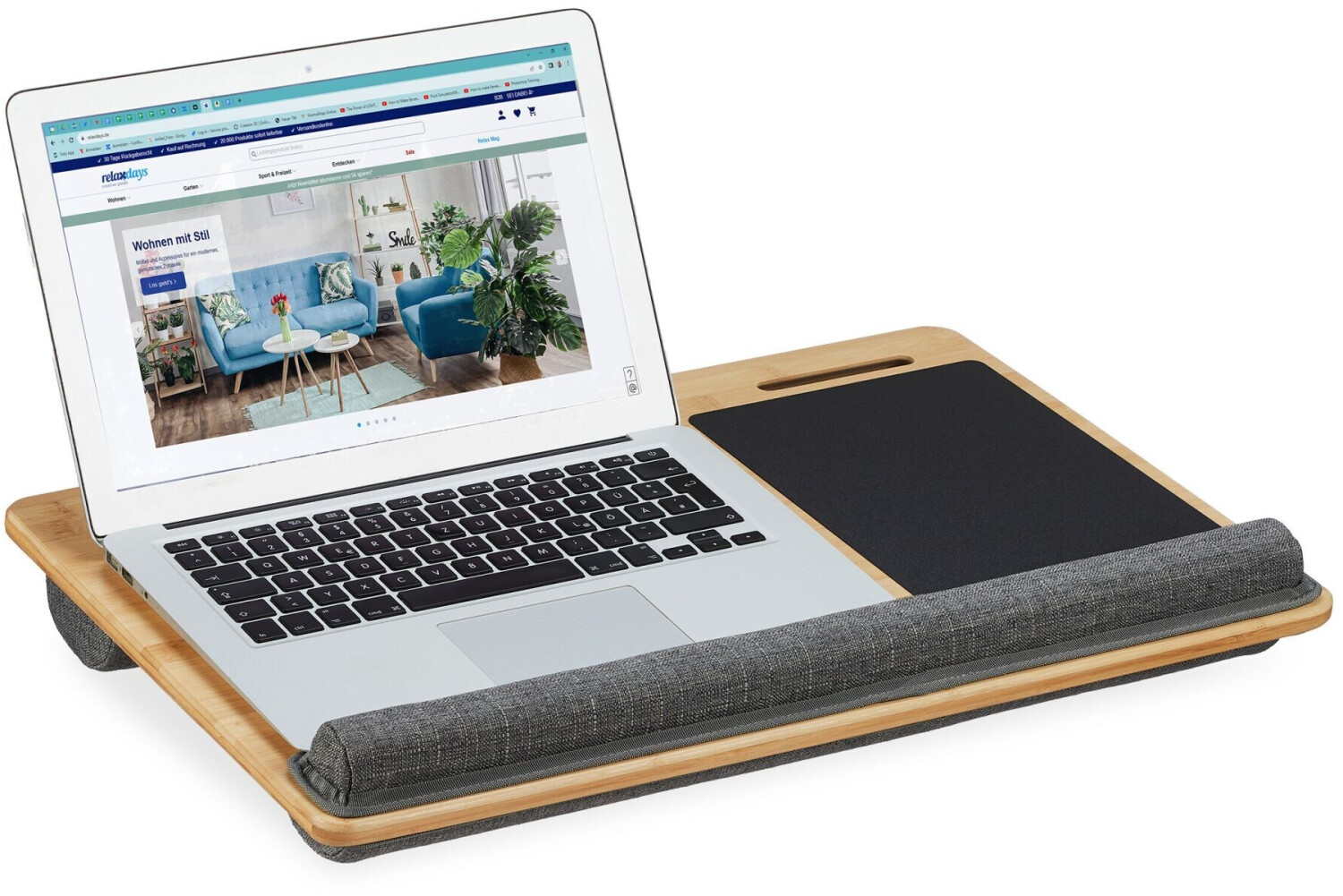 Relaxdays Laptop Cushion with 2 Holders (10045568) au meilleur prix sur