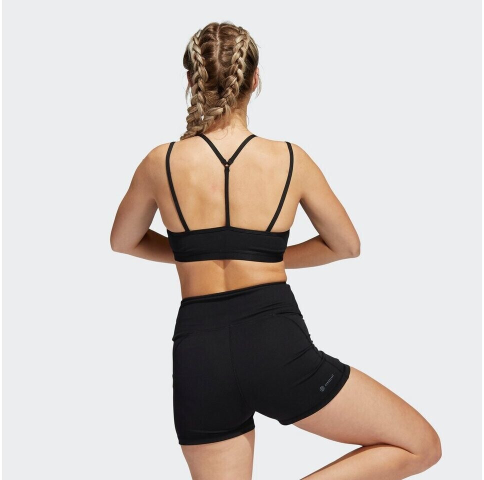 Buy Adidas £9.60 Best Light-Support Essentials sports on Yoga (HE9060) Deals (Today) black from bra –