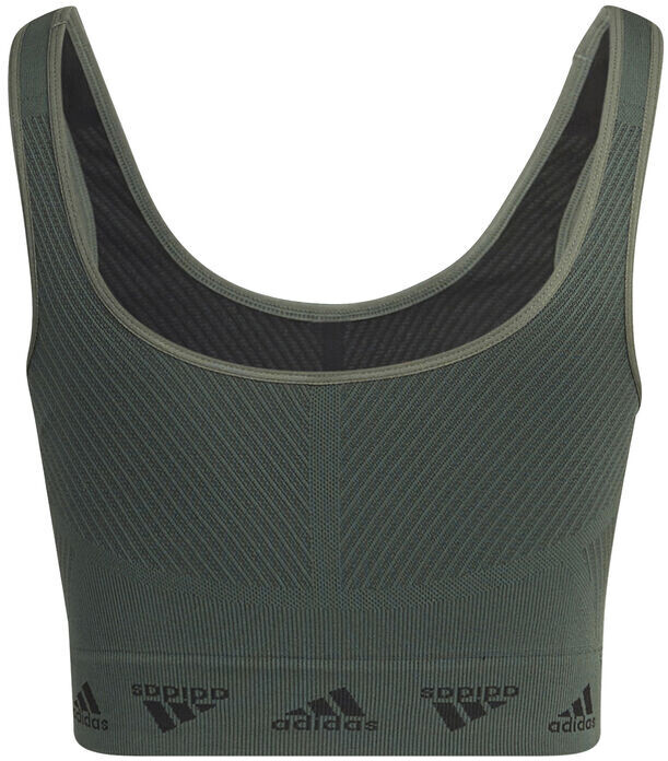 adidas Aeroknit Bra - Light Support - Dark Green