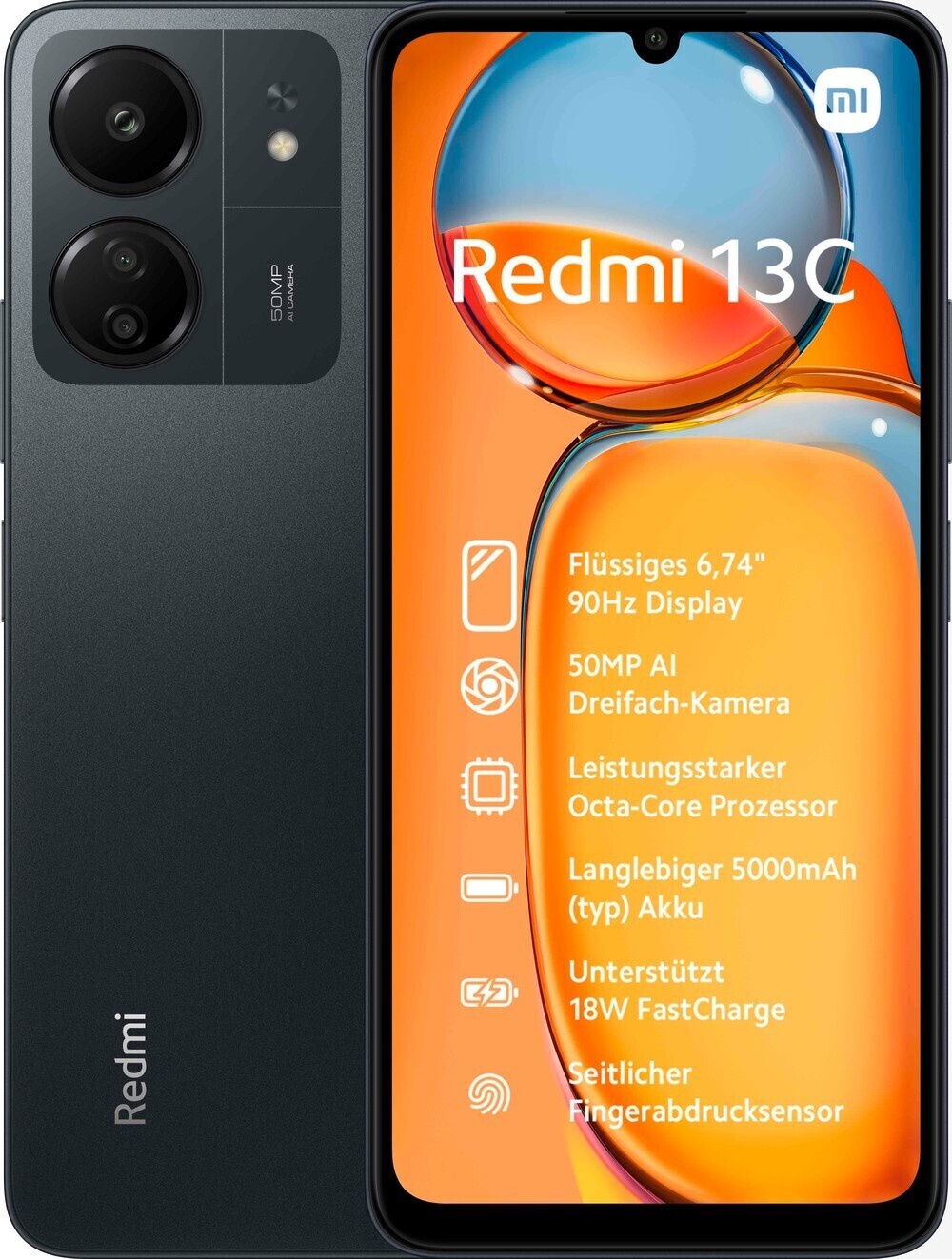 Xiaomi Redmi 13C 8GB/256GB Negro - Teléfono móvil