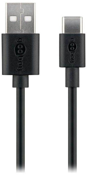Goobay USB-C Lade- und Synchronisationskabel Weiß 0,1m