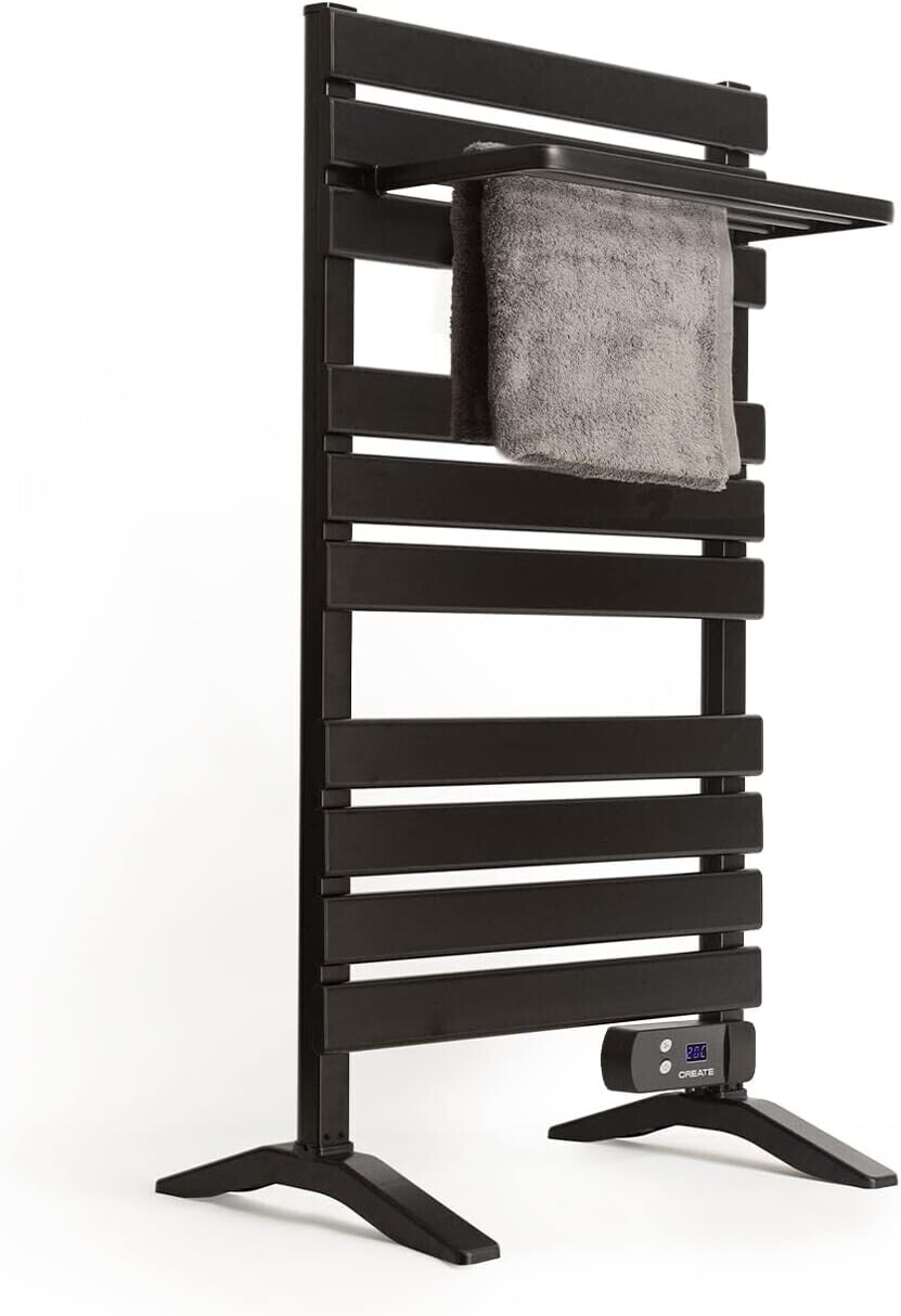 CREATE WARM TOWEL 500W Black (With Legs & Shelf)