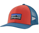 Patagonia P-6 Logo Trucker Hat - White w/Vessel Blue
