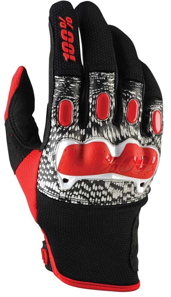 100% Derestricted Long Gloves Men (R10010007-003#L) red/black