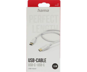 Hama Ladekabel USB-C - USB-C 1,5m Weiß ab 10,47 €
