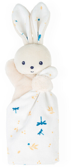 Doudou et Compagnie - Ivory & Blue Plush Bunny Doudou (26cm)