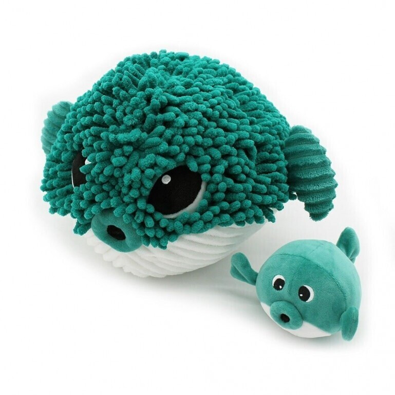 Déglingos Ptipotos Poisson globe Gobetou maman et son bébé vert