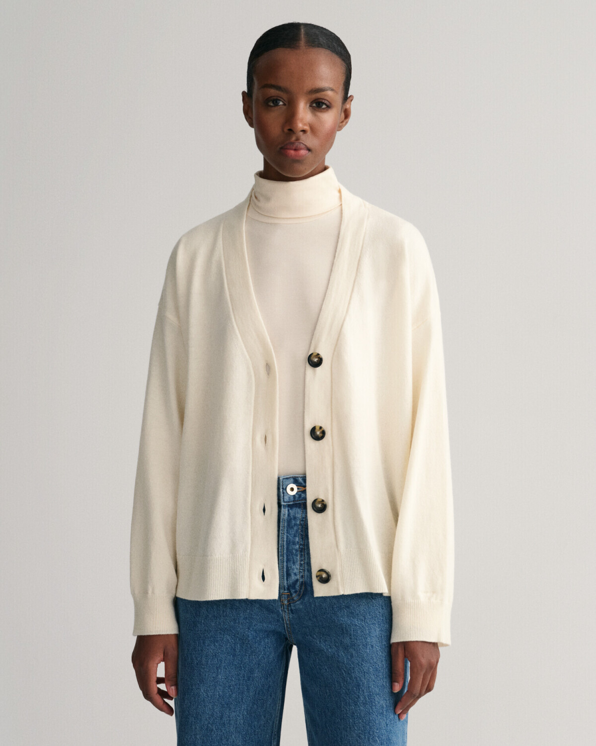 GANT Superfine Lambswool cardigan (4802118) beige