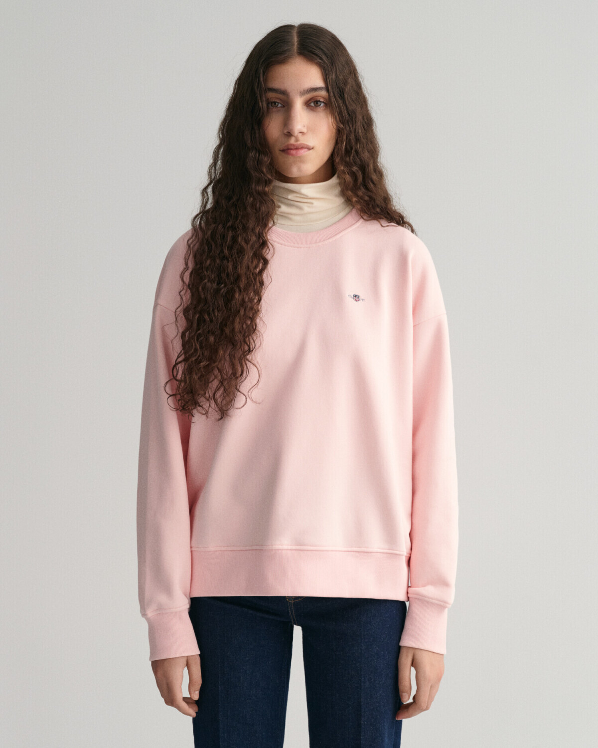 GANT Shield round neck sweatshirt (4204675) faded pink