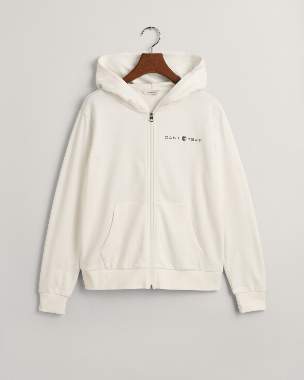 GANT Archive Shield sweat jacket with print (4200755) beige/white