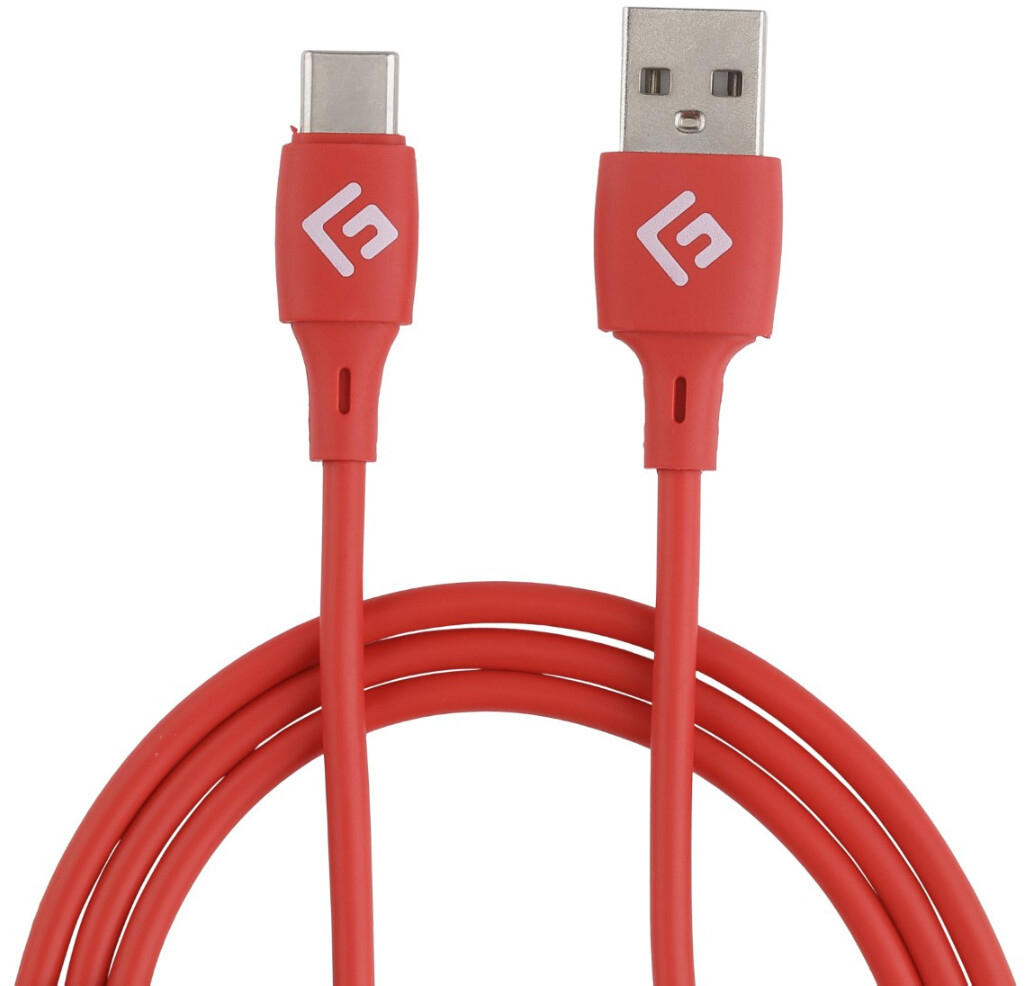 Floating Grip Soft Silicon USB-C Cable 0,5m Red