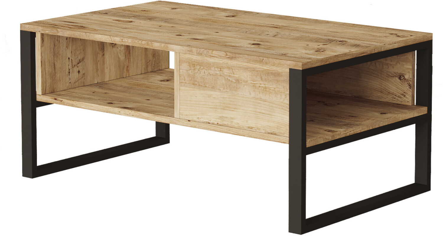 en.casa Laukaa 100x60x44,5 cm oak/black