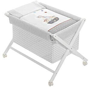 Interbaby Berceau en croix pliable parure pirates gris