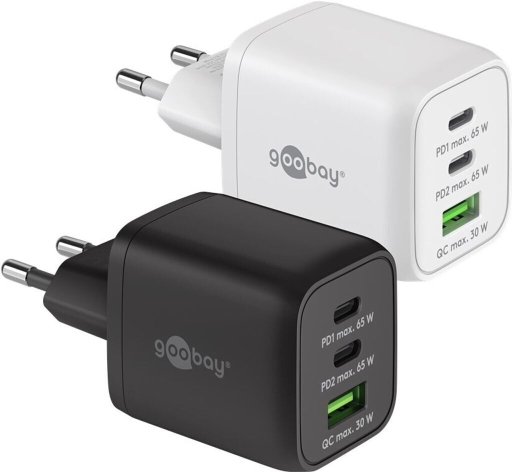 Goobay USB-C PD Multiport-Schnellladegerät Nano (65W) schwarz ab 37,11 €