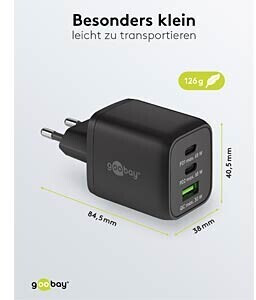 Goobay Chargeur rapide Multiport USB-C 65W (blanc) (61759) - Achat