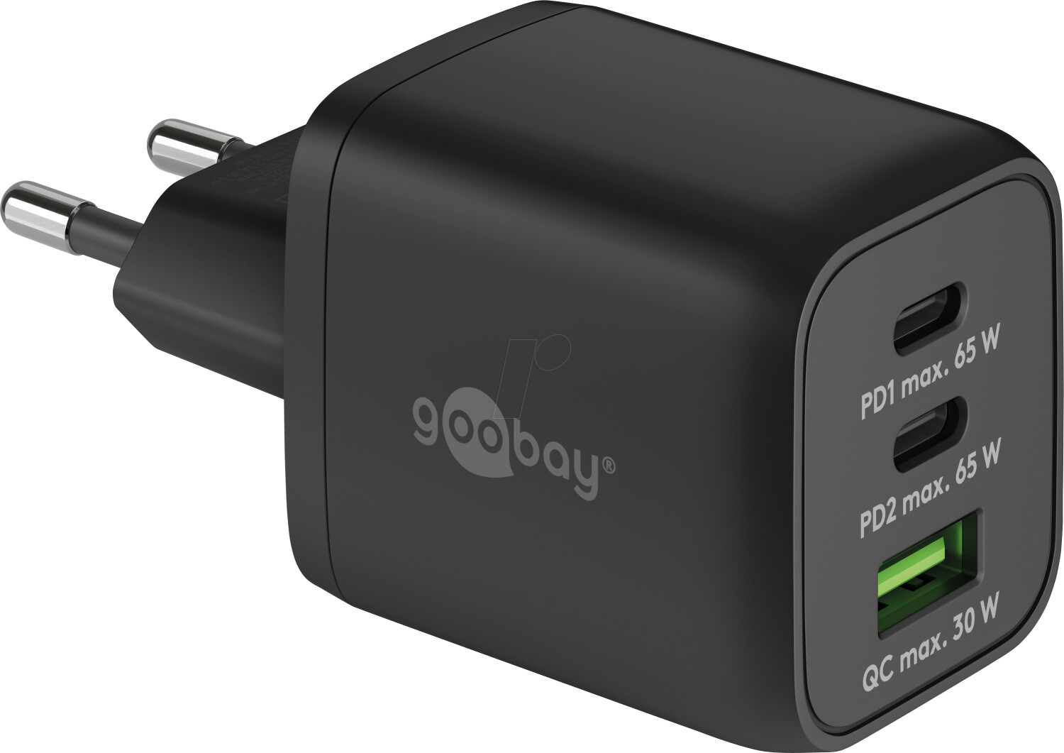 Goobay USB-C PD Multiport-Schnellladegerät Nano (65W) schwarz ab 37,11 €