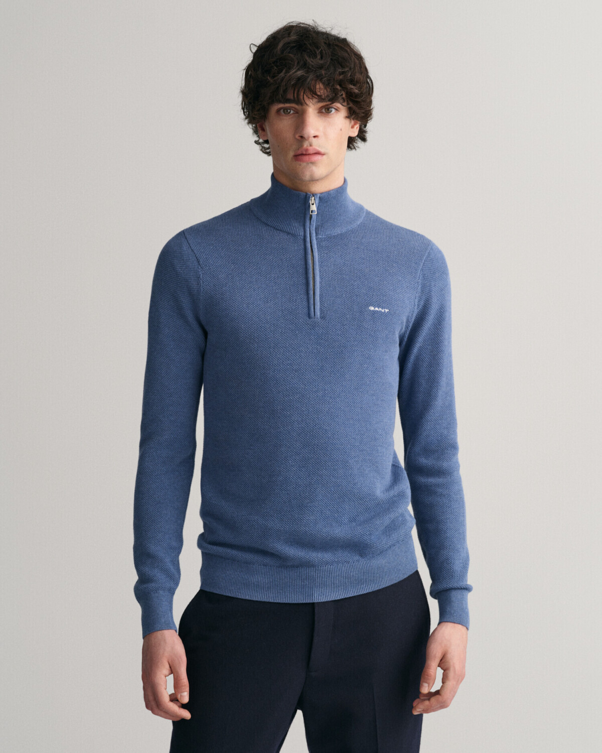 GANT Troyer made of cotton piqué (8040523-906) blue