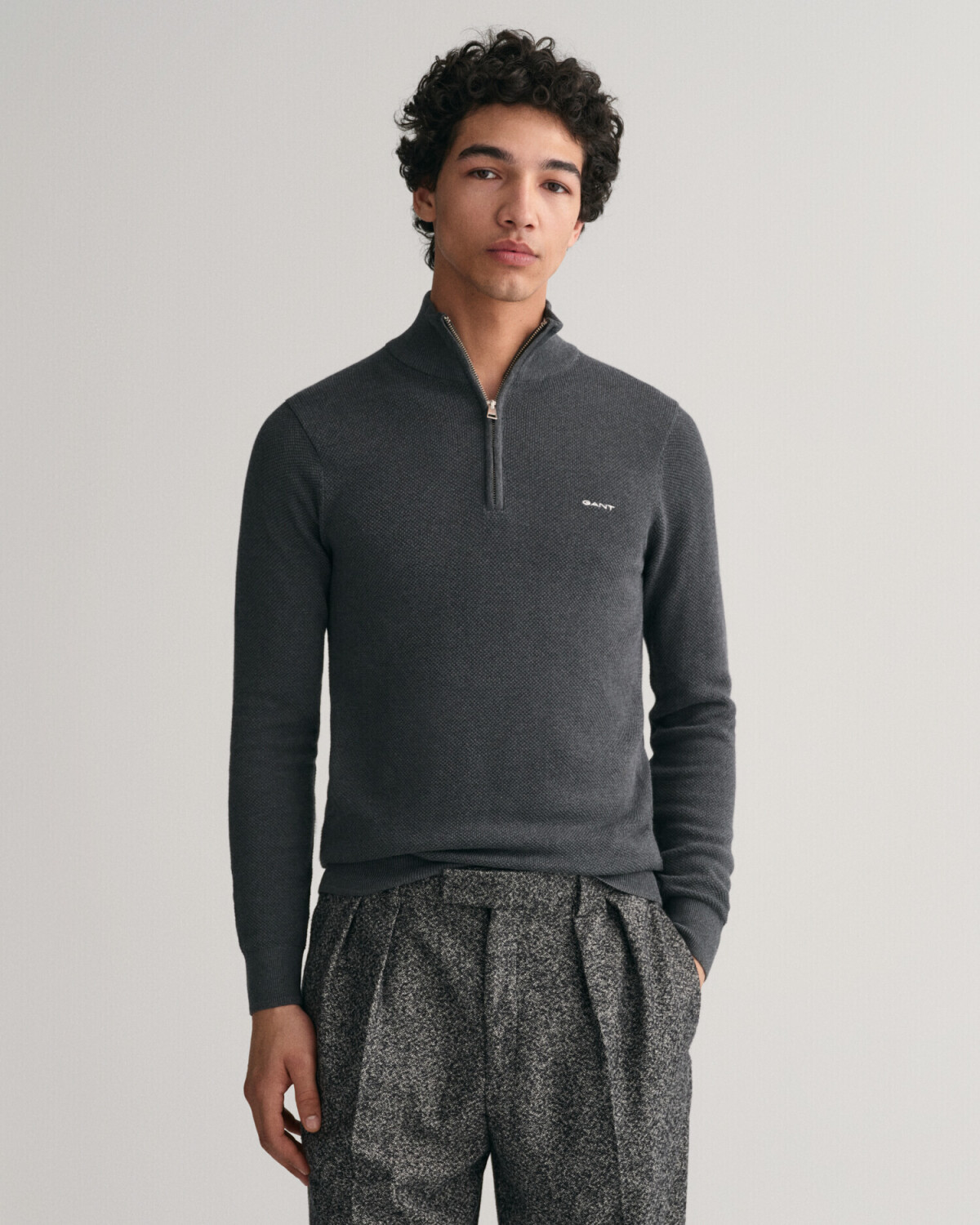 GANT Troyer made of cotton piqué (8040523-95) gray
