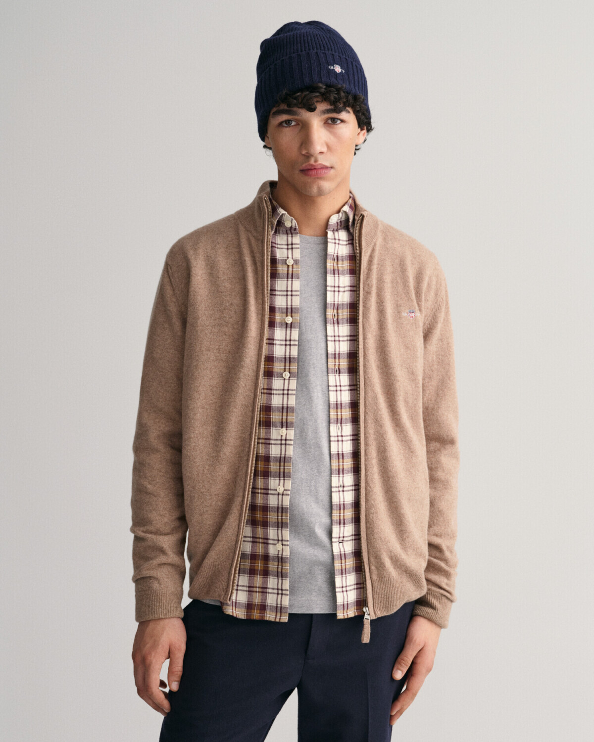 GANT Superfine Lambswool cardigan (87214-295) brown