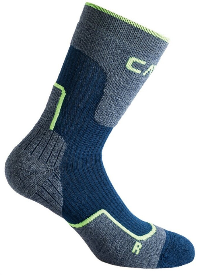 CMP Kids Calze Trekking Wool Mid – Unisex, Altezza Media, In Lana, Protezione Malleolo, Nero, Taglia 31/33 - 2