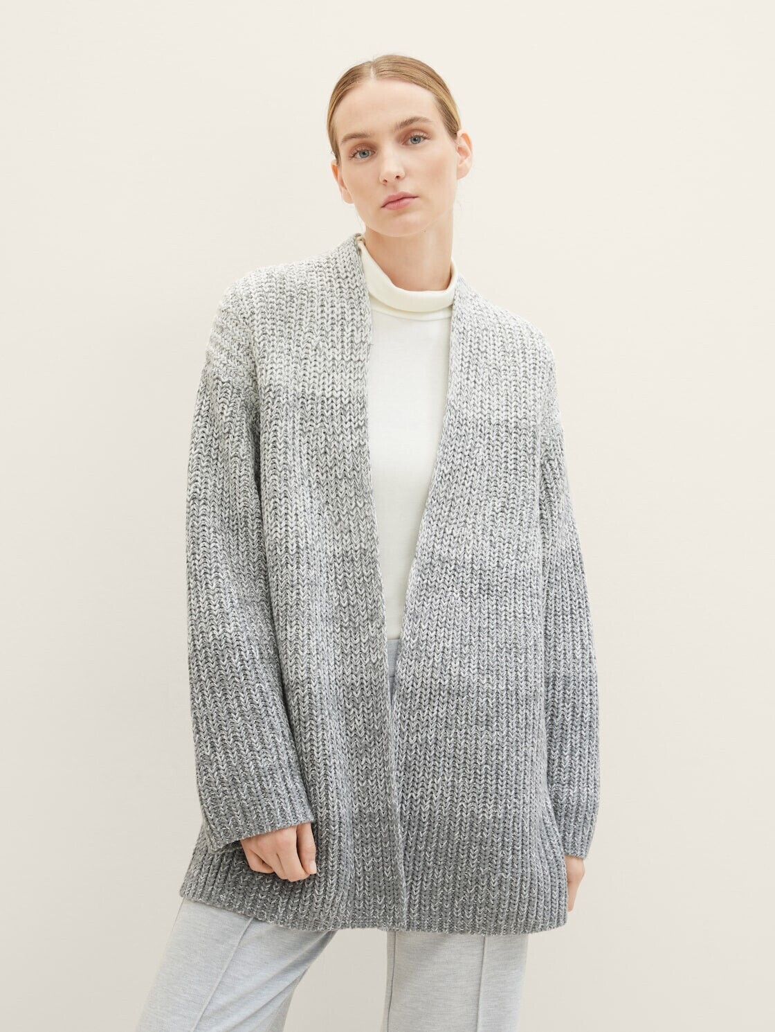 TOM TAILOR Denim Women's Cardigan, 14395 - Silver Cloud Blue Melange, XS