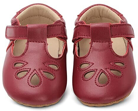 Dotty Fish Classic T-bar Shoes made of high-quality leather red