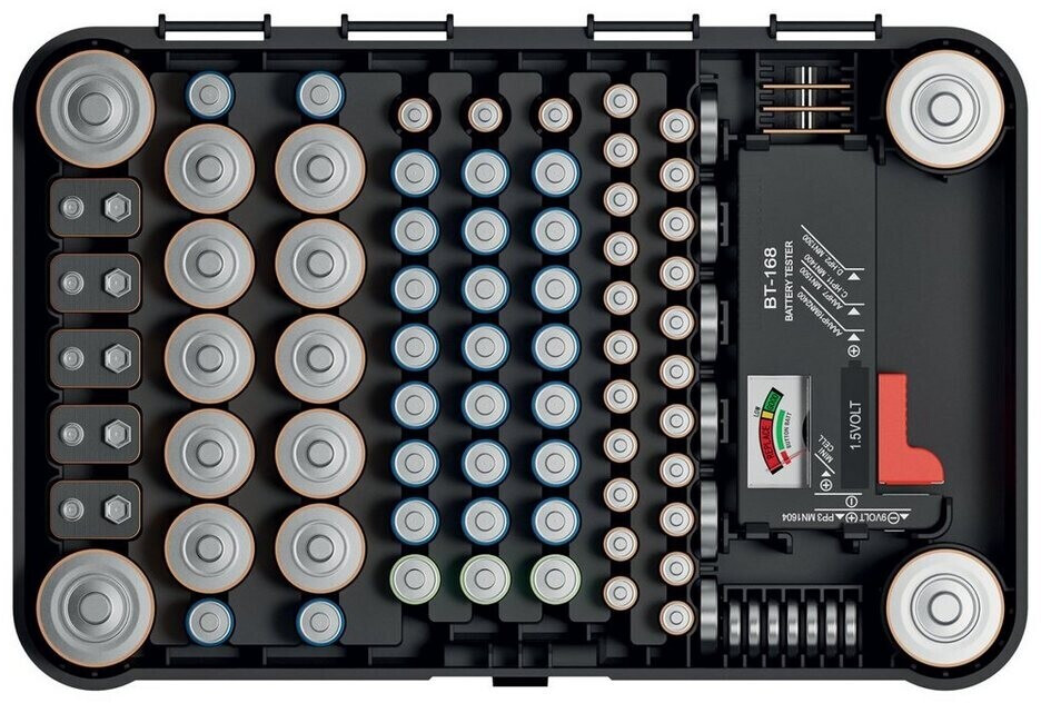 Kistenberg Batterie-Organizer mit Batterietester 85-tlg. ab 7,90