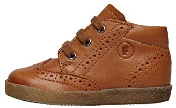 Falcotto Cupido lace-up shoe made of brushed nappa leather with brogue pattern cognac beige