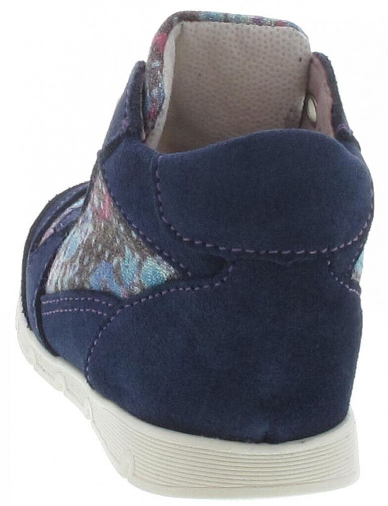 Däumling Benny Baby Lauflernschuhe | Weiß Mit Blümchen | Veloursleder