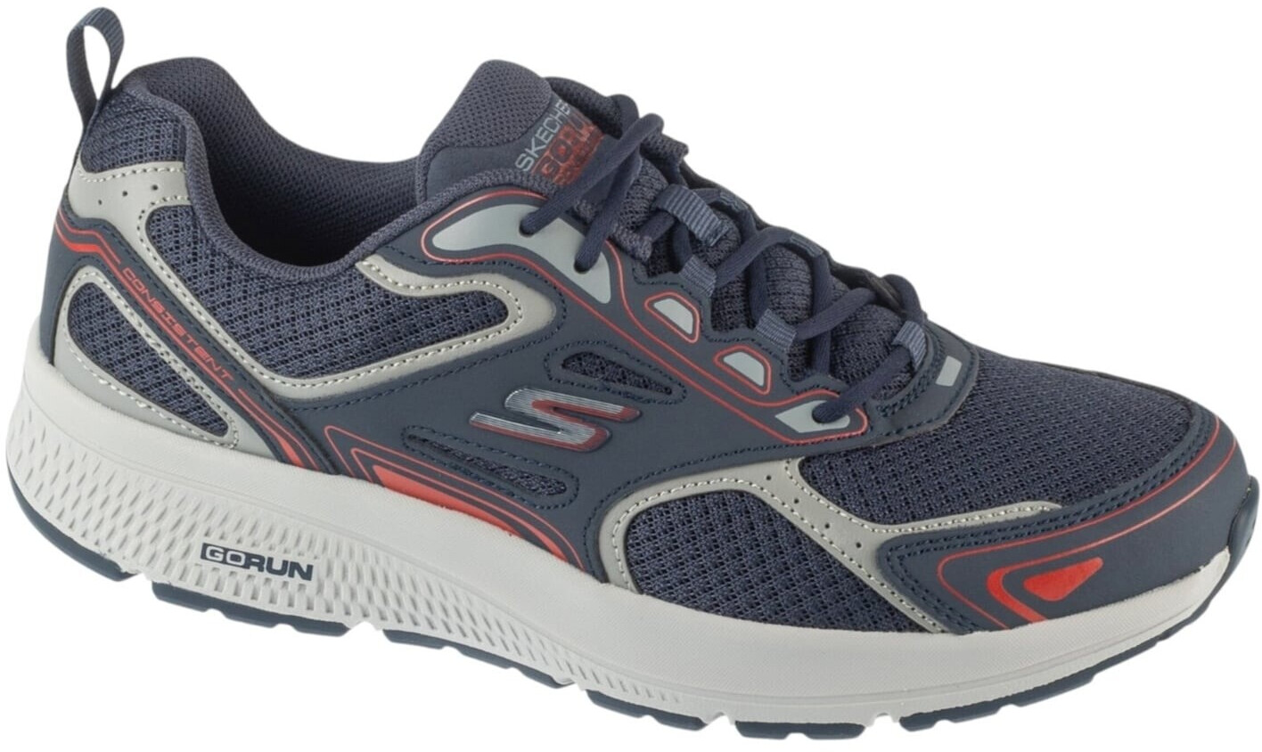 Skechers Sneaker navy leather synthetic red trim