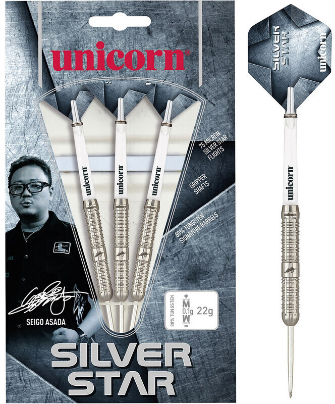 Unicorn Seigo Asada Silver Star Steel Darts 22 g