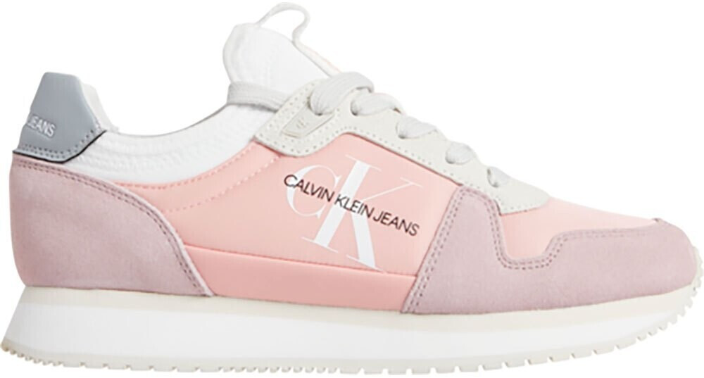 Calvin Klein Runner Laceup Sock Trainers pink