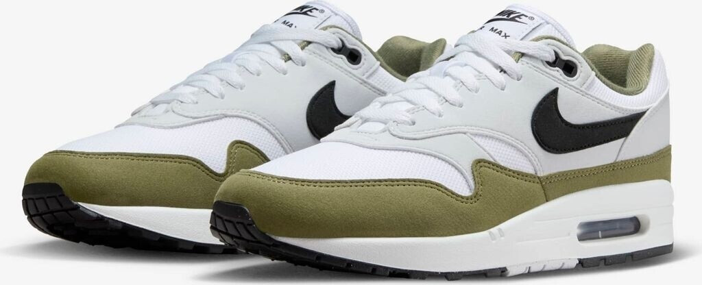 Nike Air Max 1 White Black Pure Platinum Medium Olive ab 112 99 Preisvergleich bei idealo