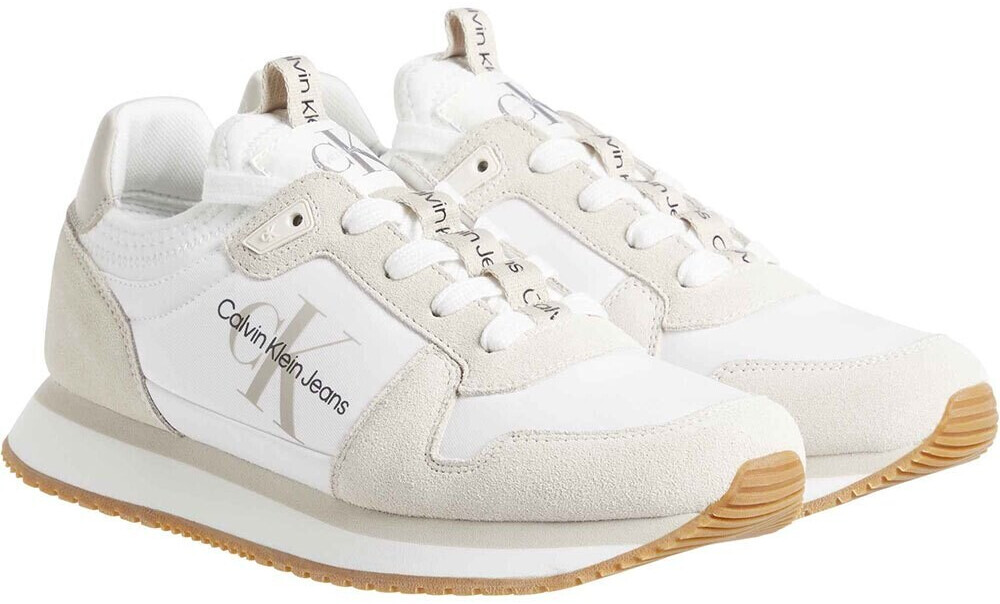 Calvin Klein Sock Laceup Trainers beige