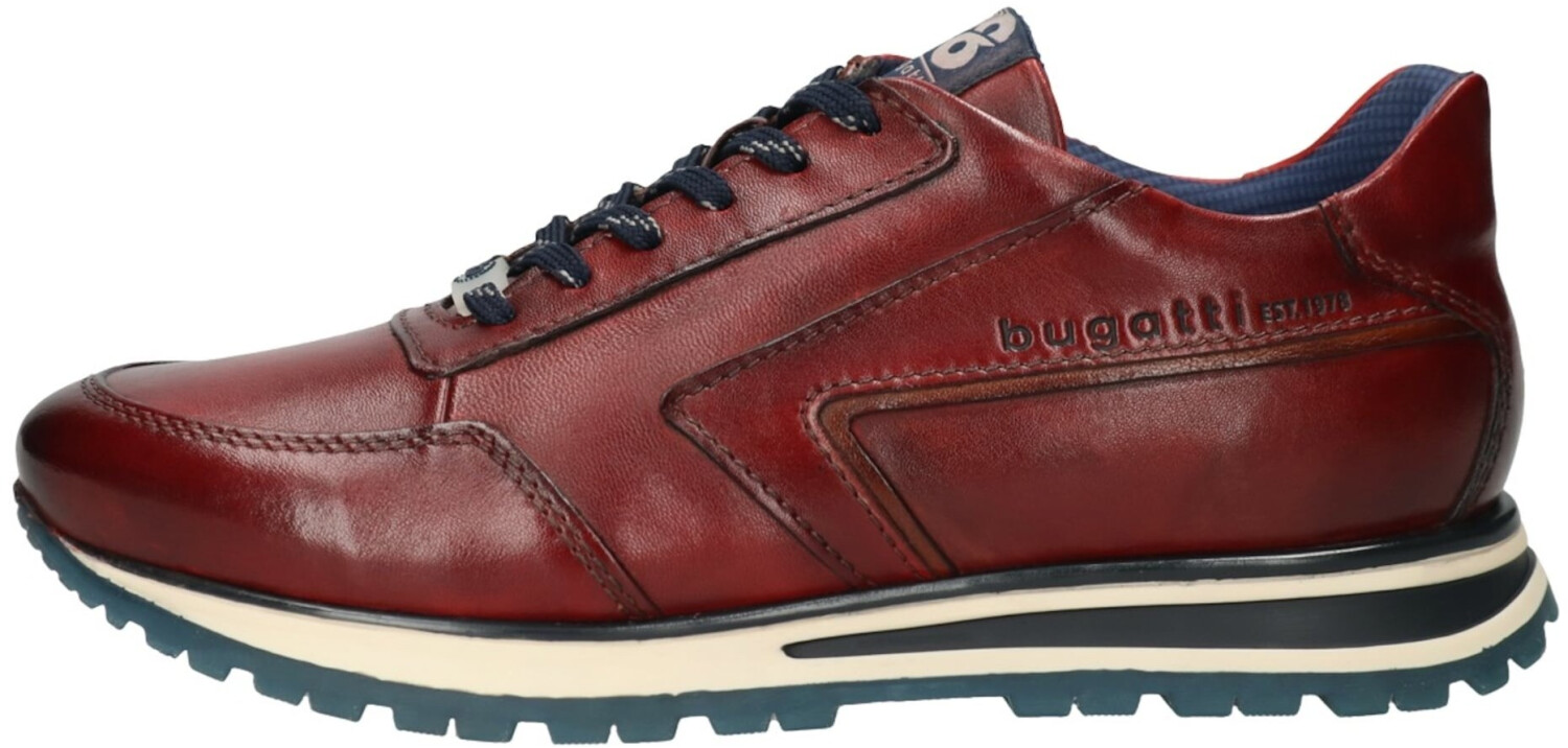 Bugatti Sneaker with side logo embossing red