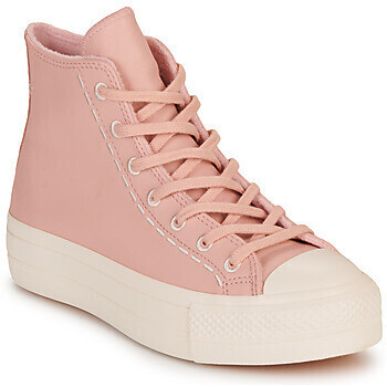 Pink leather best sale chuck taylors
