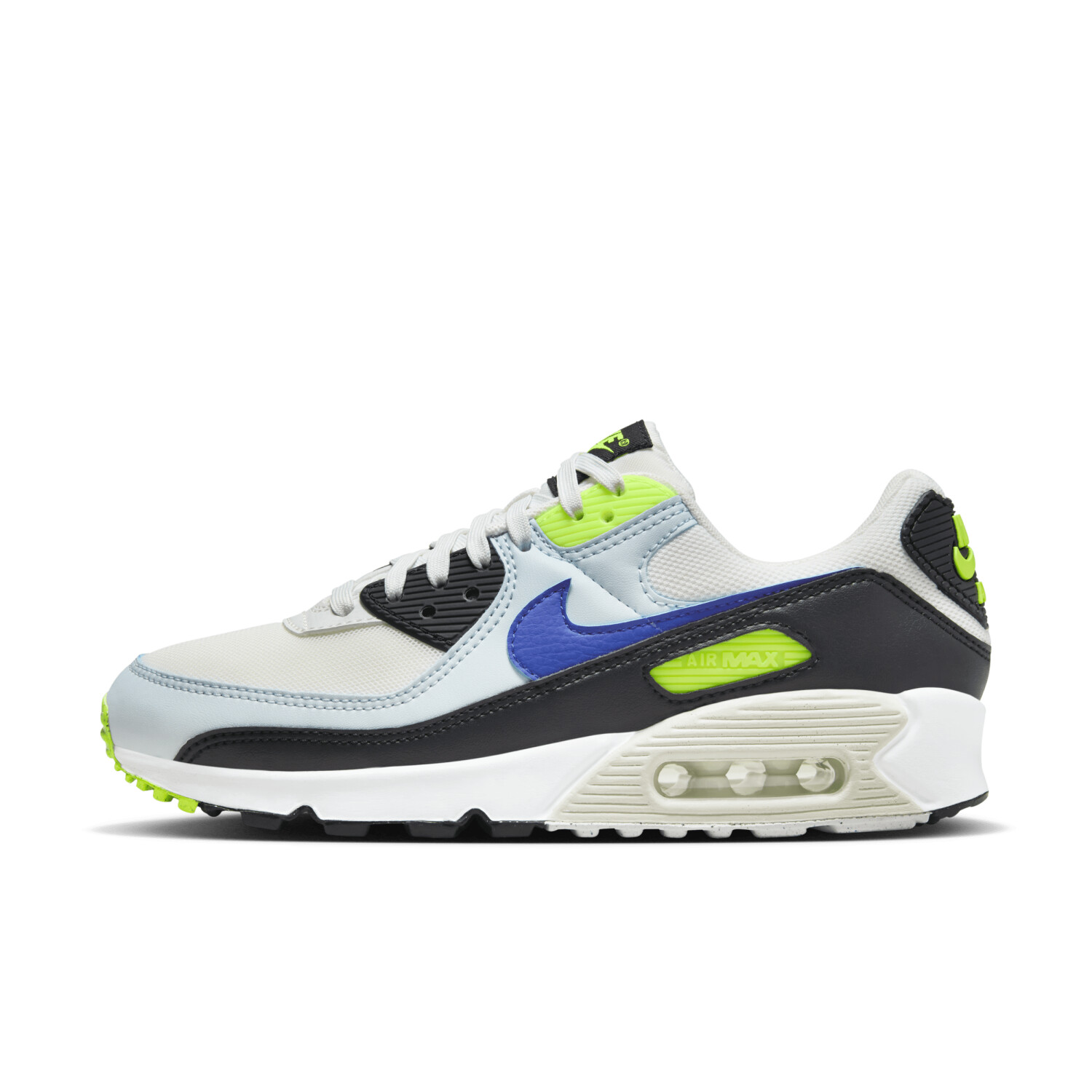 Nike Air Max 90 Women Summit White Volt Blue Tint Racer Blue ab 129 00 Preisvergleich bei idealo