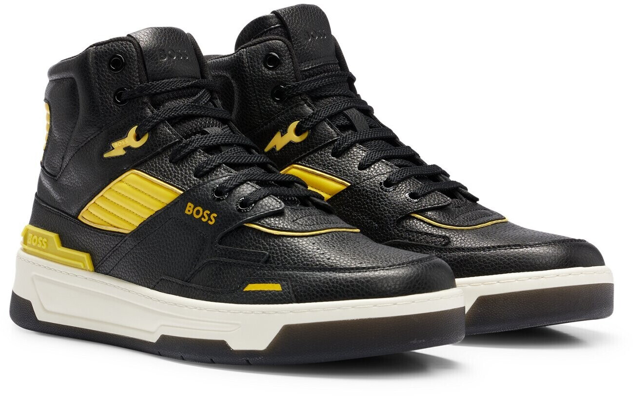 Hugo Boss Baltimore Hito Hightop Sneakers leather basketball style black