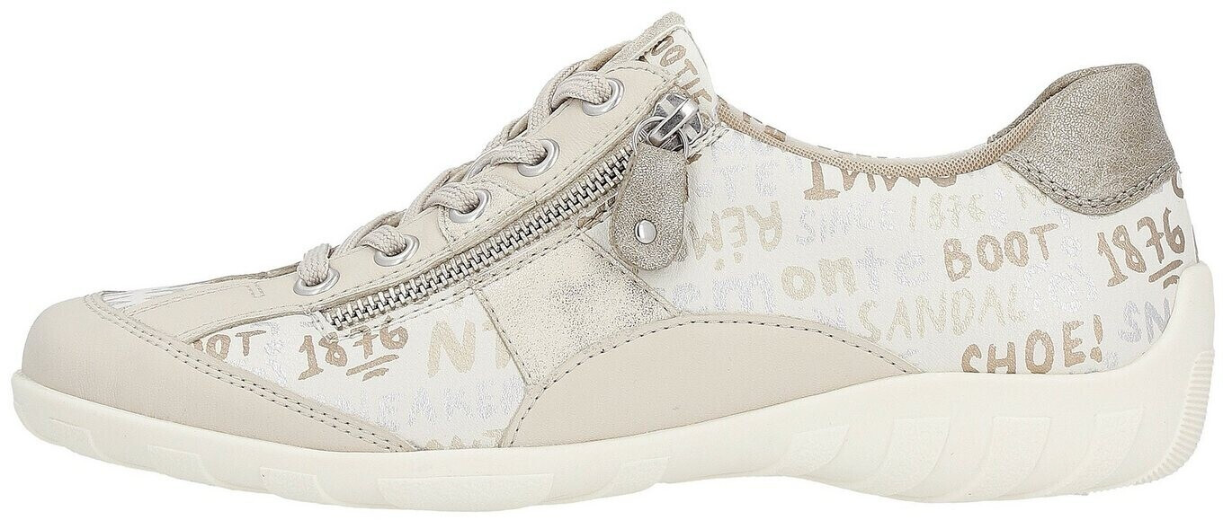 Remonte Dorndorf Lace-up shoe with fine metallic shimmer beige combined
