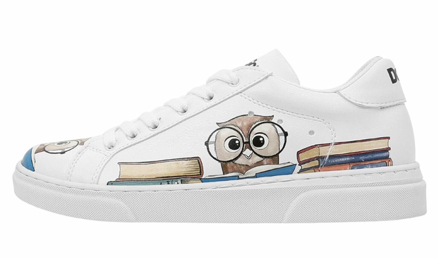 DOGO Low Sneaker THE WISE OWL white-combi